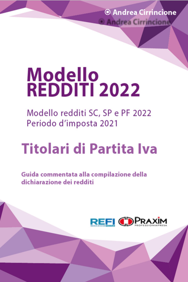 Libro intero: Mod. REDDITI 2022 dei Titolari di Partita Iva