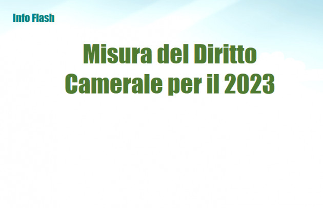 Misura del Diritto Camerale per il 2023