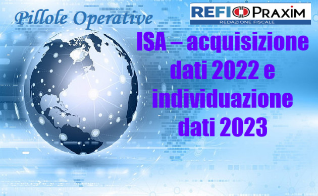 ISA – acquisizione dati 2022 e individuazione dati 2023