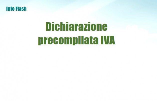 La Dichiarazione Iva precompilata