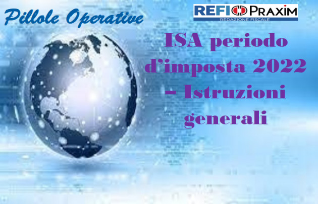 ISA periodo d’imposta 2022 – Istruzioni generali