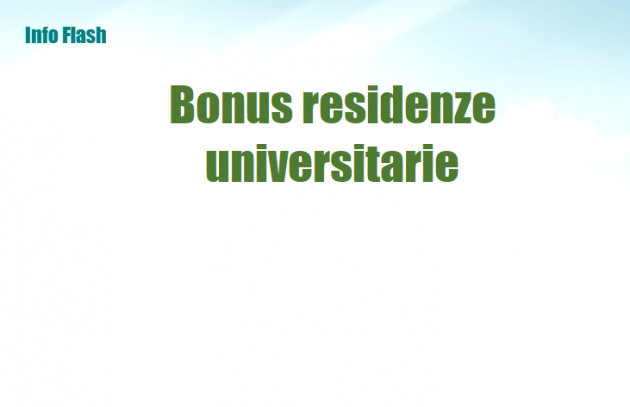 Bonus residenze universitarie