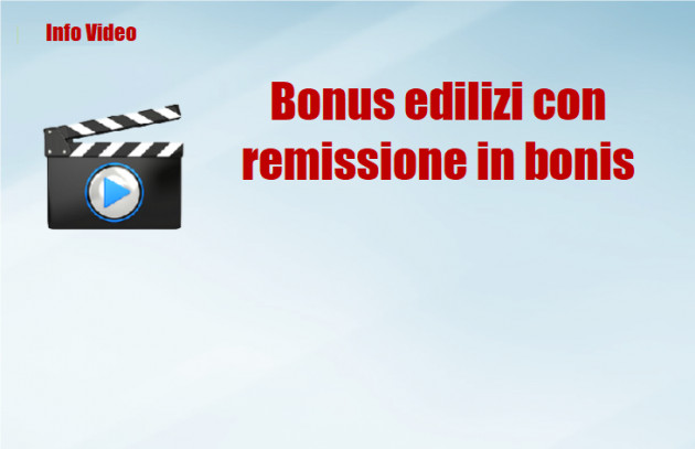 Bonus edilizi con remissione in bonis