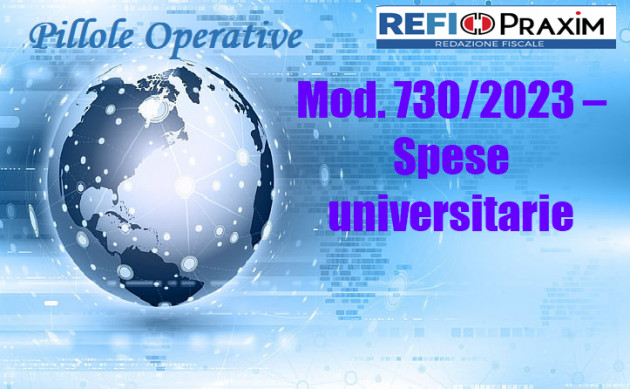 Mod. 730/2023 – Spese universitarie