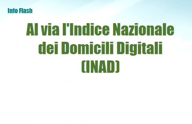 Al via l'Indice Nazionale dei Domicili Digitali (INAD)