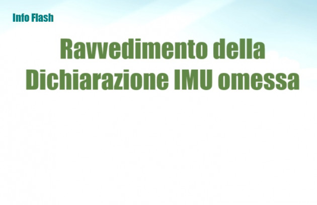 Ravvedimento della Dichiarazione IMU omessa