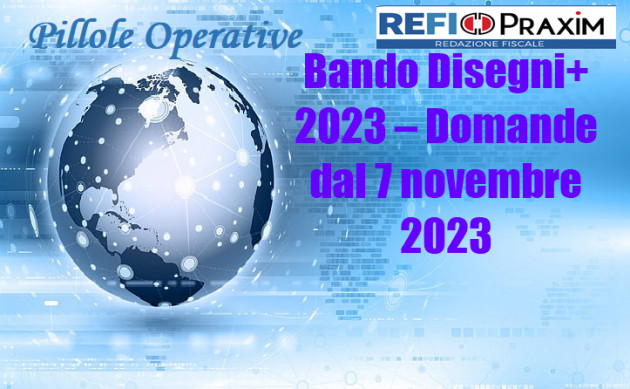 Bando Disegni+2023 – Domande dal 7 novembre 2023