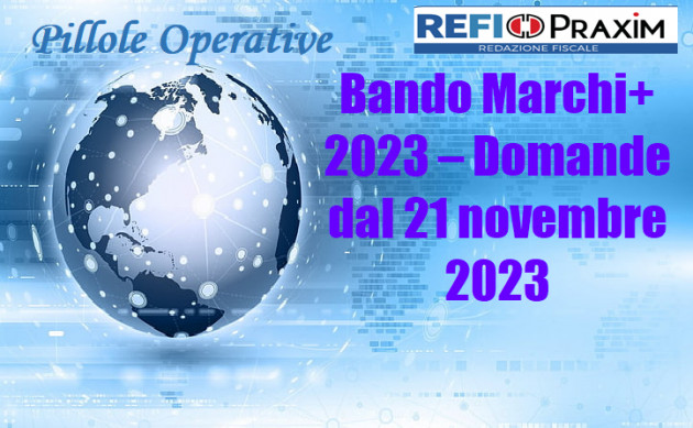 Bando Marchi+2023 – Domande dal 21 novembre 2023