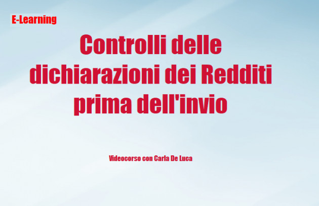 Differita - Controlli delle dichiarazioni dei Redditi prima dell'invio