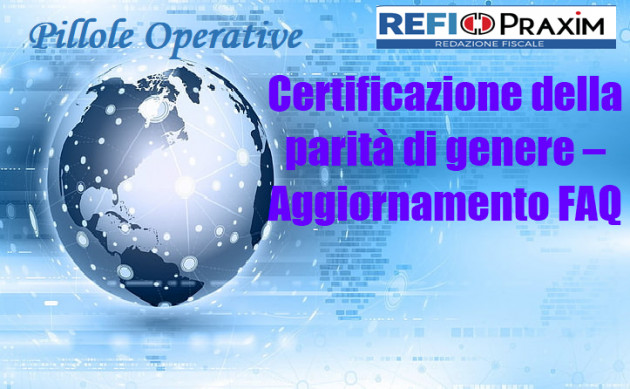 Certificazione della parità di genere – Aggiornamento FAQ