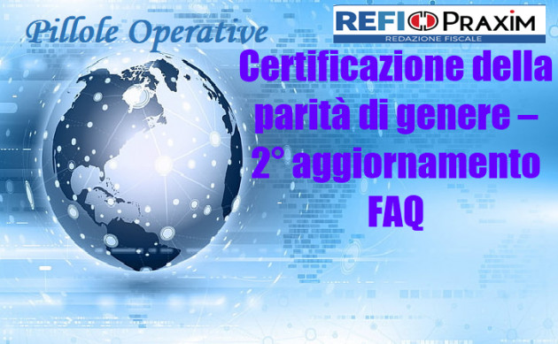 Certificazione della parità di genere – 2° aggiornamento FAQ