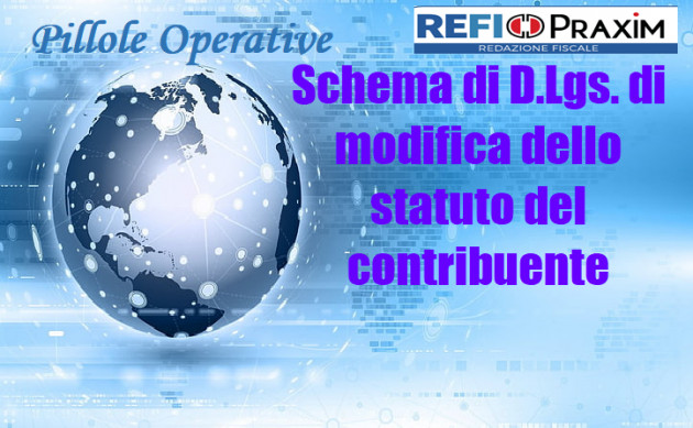 Schema di D.Lgs. di modifica dello statuto del contribuente