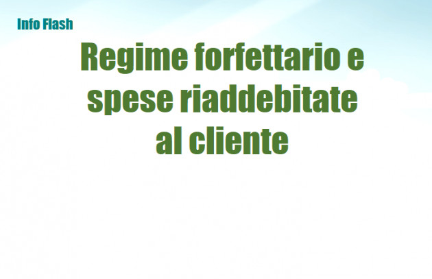 Regime forfettario e spese riaddebitate al cliente