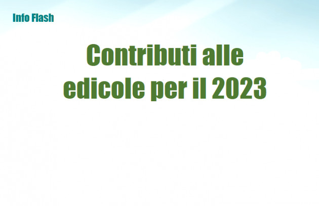 Contributi alle edicole per il 2023