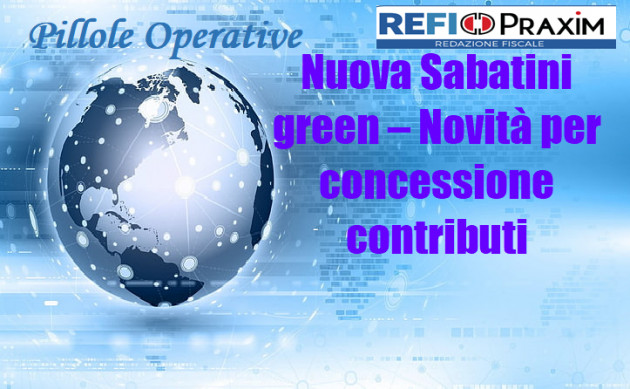 Nuova Sabatini green – Novità per concessione contributi