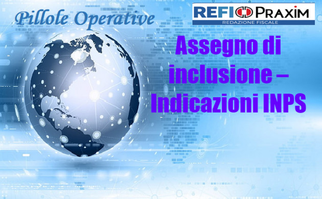 Assegno di inclusione – Indicazioni INPS