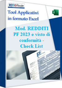 Mod. REDDITI PF 2023 e visto di conformità - Check List