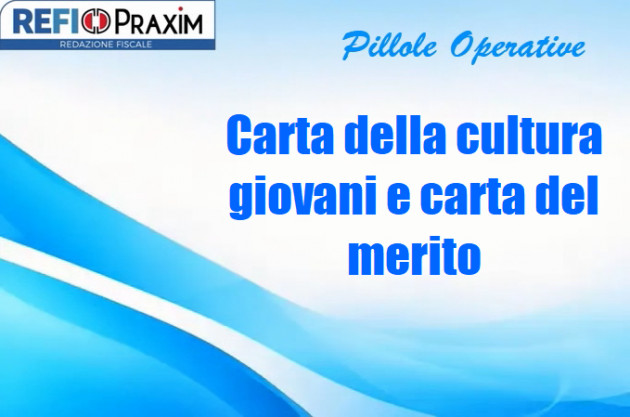 Carta della cultura giovani e carta del merito