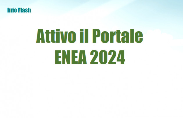 Attivo il Portale ENEA 2024