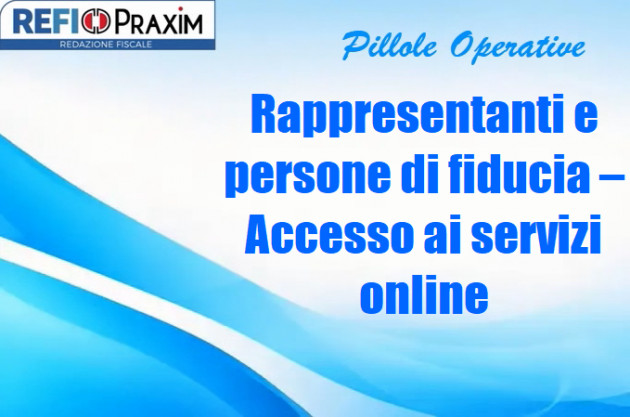 Rappresentanti e persone di fiducia – Accesso ai servizi online