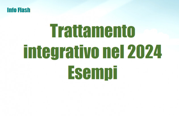 Trattamento integrativo nel 2024 - Esempi