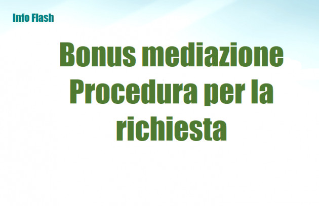 Bonus mediazione - Procedura per la richiesta