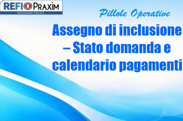 Assegno di inclusione – Stato domanda e calendario pagamenti