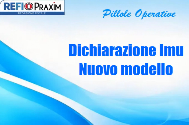 Dichiarazione Imu – Nuovo modello
