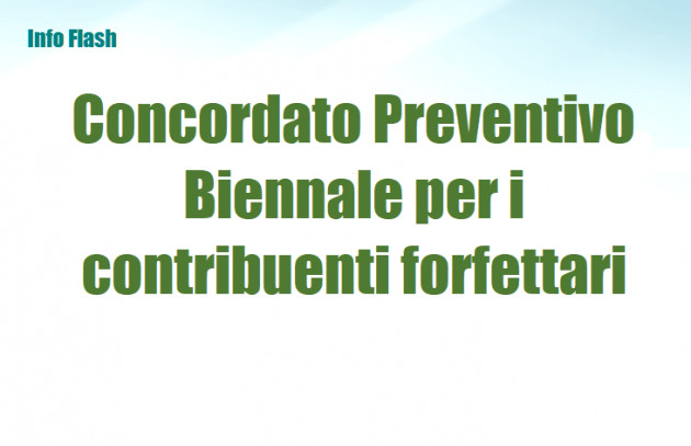 Concordato Preventivo Biennale per i contribuenti forfettari
