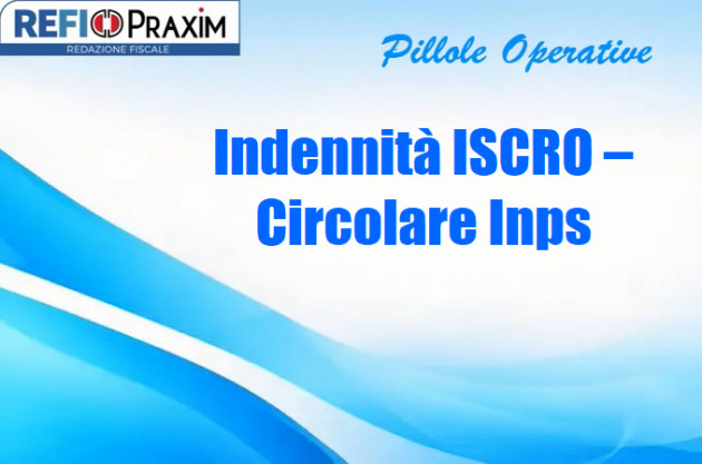Indennità ISCRO – Circolare Inps