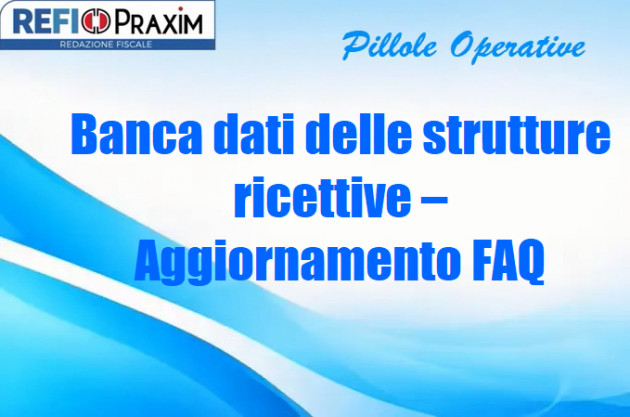 Banca dati delle strutture ricettive – Aggiornamento FAQ