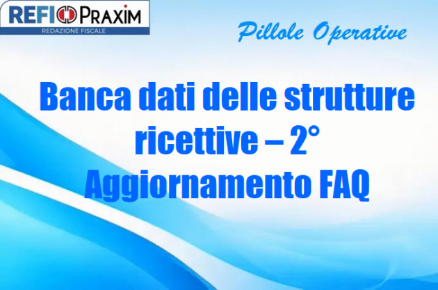 Banca dati delle strutture ricettive – 2° Aggiornamento FAQ