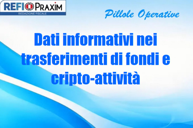 Dati informativi nei trasferimenti di fondi e cripto-attività