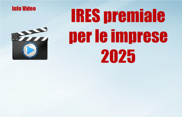 IRES premiale per le imprese 2025