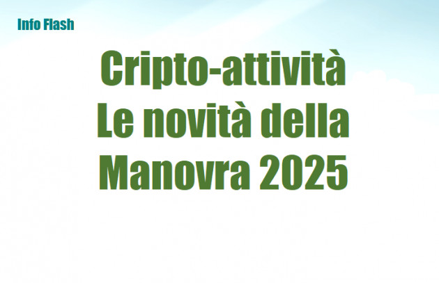 Cripto-attività – Le novità della Manovra 2025