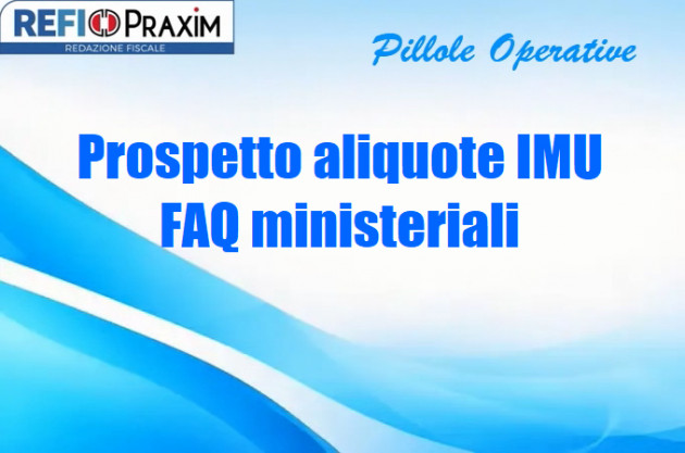 Prospetto aliquote IMU – FAQ ministeriali