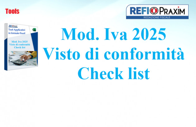Mod. Iva 2025 - Visto di conformità - Check list
