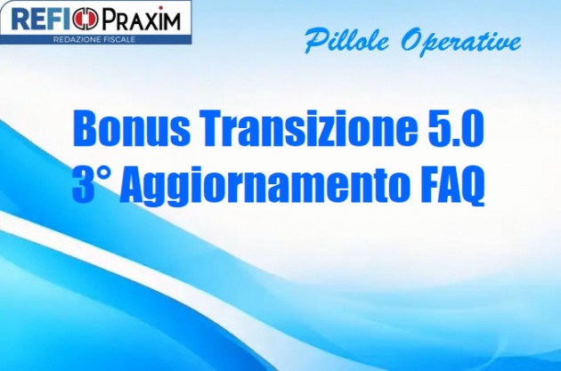 Bonus Transizione 5.0 – 3° Aggiornamento FAQ