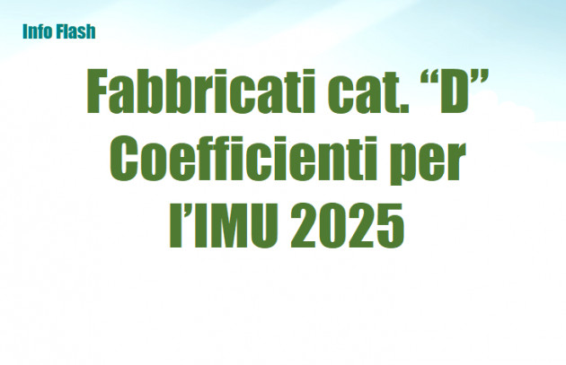 IMU per l'anno 2025 per i fabbricati di categoria D