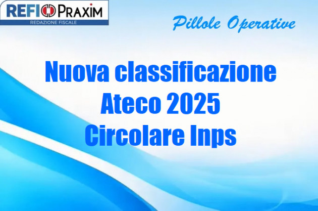 Nuova classificazione Ateco 2025 – Circolare Inps