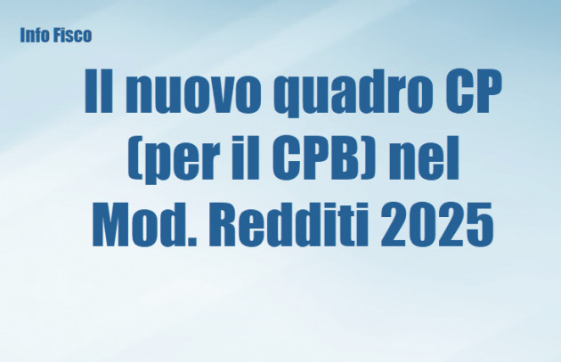 Il nuovo quadro CP (concordato preventivo biennale) nel Mod. Redditi 2025