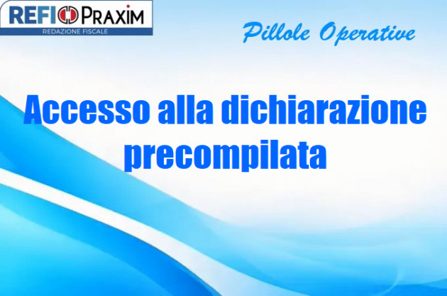 Accesso alla dichiarazione precompilata