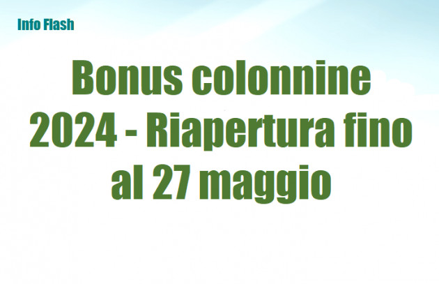 Bonus colonnine domestiche 2024 - Riapertura fino al 27 maggio