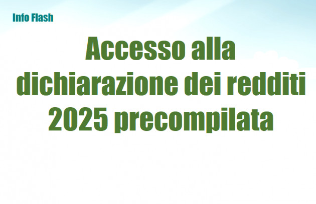 Accesso alla dichiarazione dei redditi 2025 precompilata