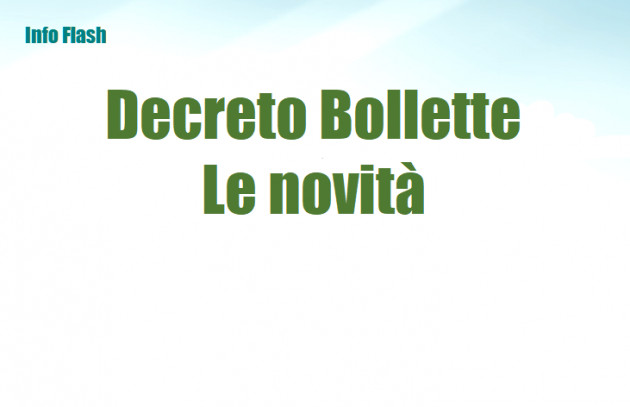 Il Decreto Bollette - Le novità