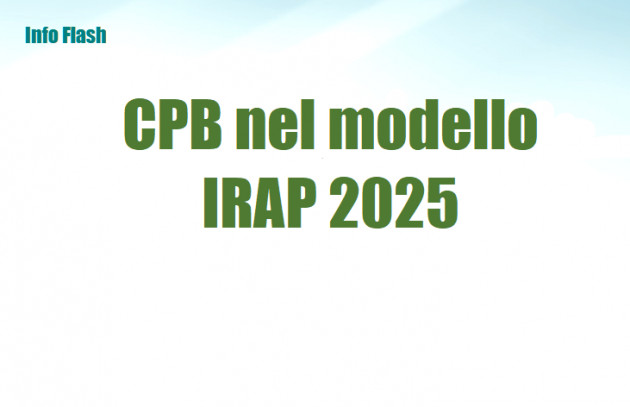 CPB nel modello IRAP 2025