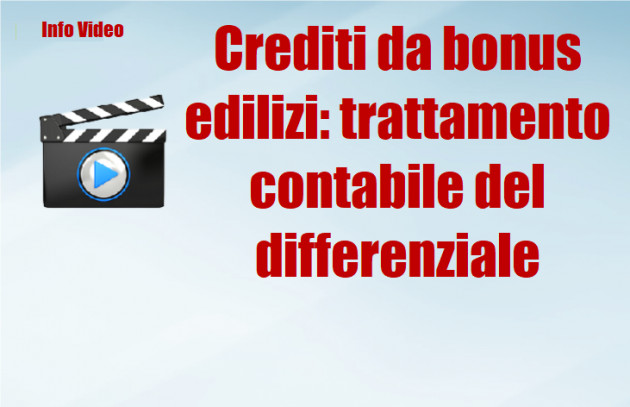 Crediti da bonus edilizi: trattamento contabile del differenziale