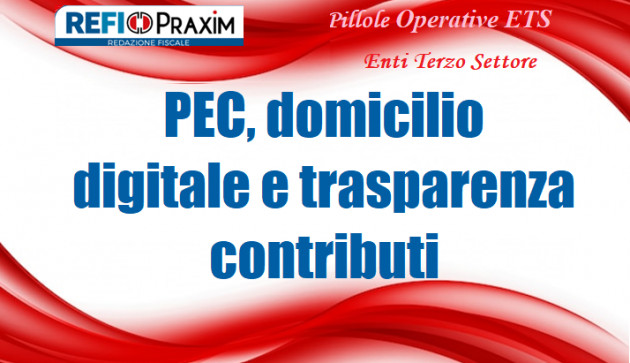 Obbligo PEC per amministratori, domicilio digitale e trasparenza contributi pubblici