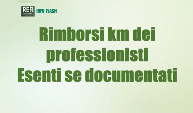 Rimborsi km dei professionisti - Esclusi dai redditi se documentati
