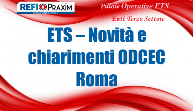 Forum sugli ETS – Novità e chiarimenti dagli esperti ODCEC Roma